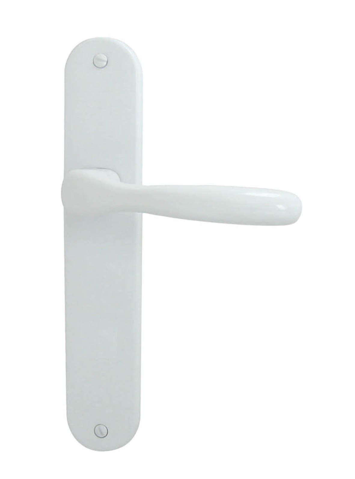 Poignée de porte finition blanc aluminium acier Briançon DT 2000 design épuré