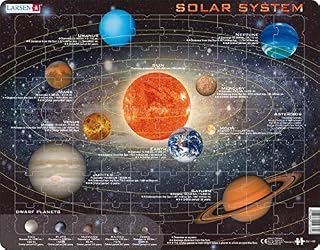 Larsen SS1 Solar System, English Edition, 70 Piece Boxless Tray & Frame Jigsaw Puzzle