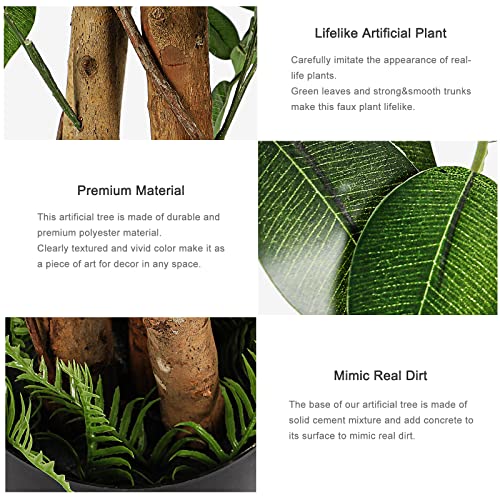 Yoleo 6Ft Artificial Ficus Silk Tree Fake Ficus Tree With Lifelike Leaves Faux Plant For Living Room Bedroom Balcony Corner Office Decor #TOP6