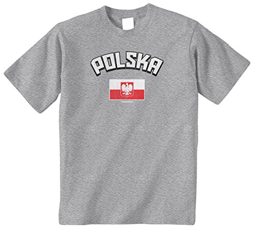 Threadrock Big Boys' Polska Polish Flag Youth T-Shirt