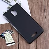 Wigento Silikonhülle Schwarz + 0,3 mm H9 Tempered Panzerglas Folie für Wiko Jerry 3 Tasche