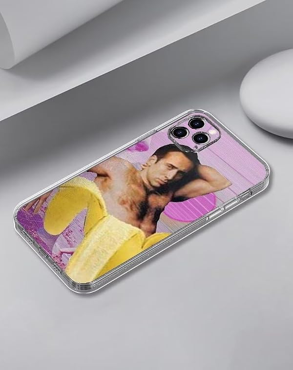 HAIKer Happy Phone Nicholas Case Compatible with iPhone 15 Pro in Banana Cage Funny Vaporwave Side Striped Soft Phone Shockproof Cover by HAIKer - Used condition - Image 2