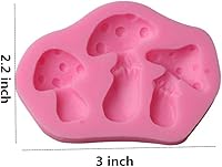Vista 2 de Molde de silicona en forma de hongo 3D de resina para postres de bricolaje, chupitos de gelatina de cristal, cubitos de hielo, pasta de goma
