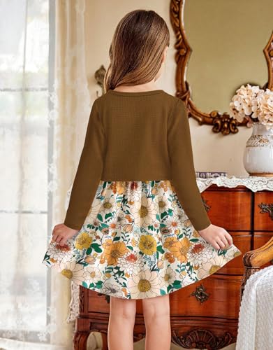 Move Dance Toddler Girls Dresses and Cardigan Sets 2 Piece Fall Picture Day Outfits 2-6T4