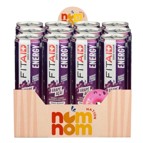 Lifeaid Beverage Fitaid Grape Acai RTD 12 fl oz (Pack of 12) – Fitaid Grape Acai drink – Ready to drink beverage with Random Item – 13 Total Items