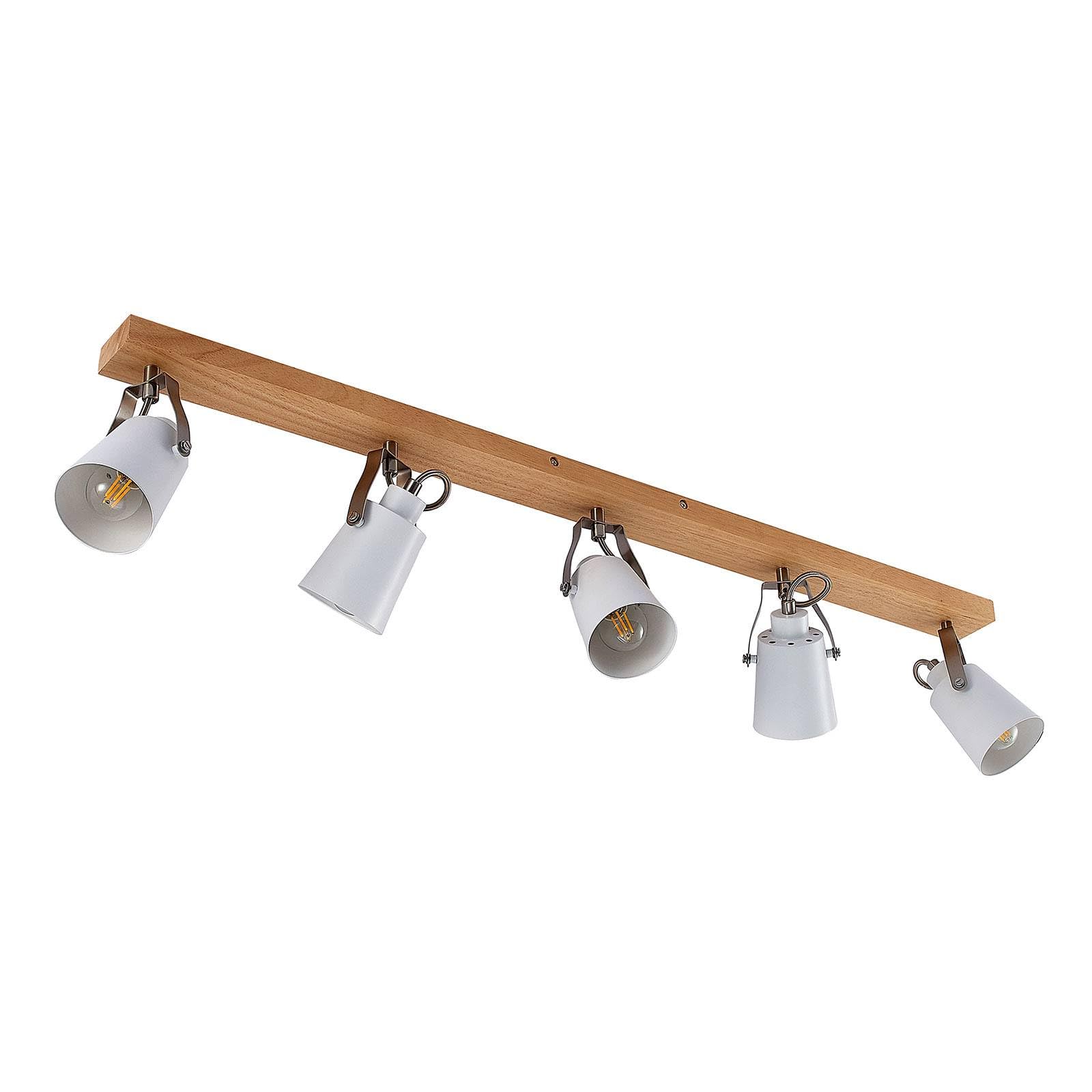 Lindby Deckenlampe Blana (Skandinavisch) aus Holz (5 flammig, E14) - Deckenleuchte Lampe Wohnzimmerleuchte