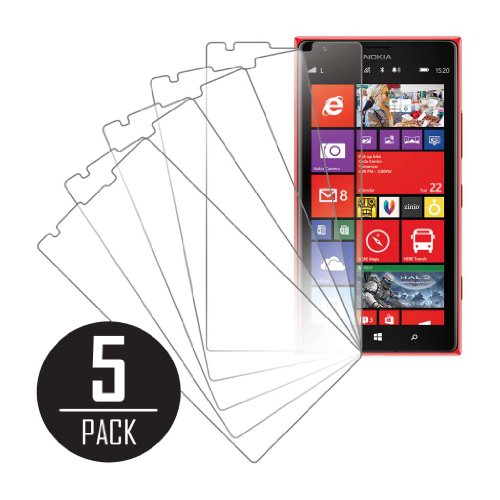 Nokia Lumia 1520 Screen Protector Cover, MPERO Collection 5 Pack of Clear Screen Protectors for Nokia Lumia 1520