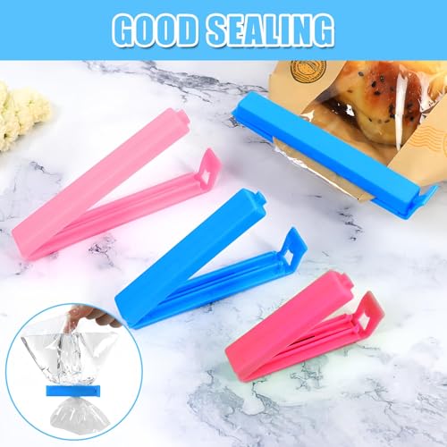 Redamancy 40 Stück Verschlussclips, Länge 7cm, 9cm, 11cm Mehrere Farben Clips für Tüten, Lebensmittel Clips, Verschlussklammern Clips für Versiegeln Gefrierbeutel, Snacks, Nüsse, Kaffee