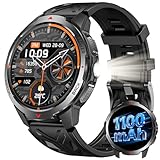 【3ATM Impermeable & Linterna LED】: El watch smart hombre cuenta con una resistencia al agua de 3ATM, lo que lo hace resistente al agua y al sudor. Además, este reloj hombre inteligente cuenta con una linterna con tres prácticos modos de iluminación: modo intermitente para advertencias, luz alta con intensidad ajustable según la iluminación ambiental y modo SOS para enviar una señal de socorro en caso de emergencia, garantizando así una seguridad completa al aire libre.