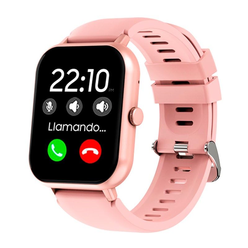 Cool Różowy Silikonowy Smartwatch Forest (Połączenia, Zdrowie, Sport)