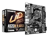 GIGABYTE A520M H ARGB Mainboard – Unterstützt AMD Ryzen 5000 Prozessoren, bis zu 5100 MHz DDR4 (OC), PCIe 3.0 x4 M.2, 1-GbE-LAN, USB 3.2 Gen 1