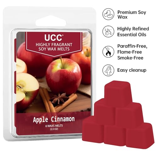 Image of UCC Plant Based All Natural Fall Wax Melts, Highly Scented Fragrances, Long Lasting Premium Soy Scented Melts Cubes, Wax Melts Tarts, Colored Wax Melt - 4 Pack