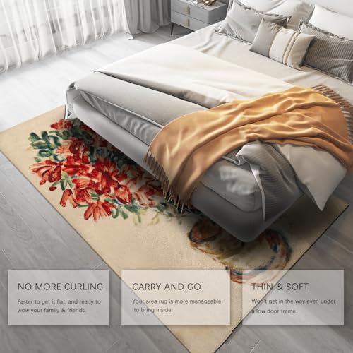Tapis fleurs plantes en pot antidérapant et lavable en machine - 5