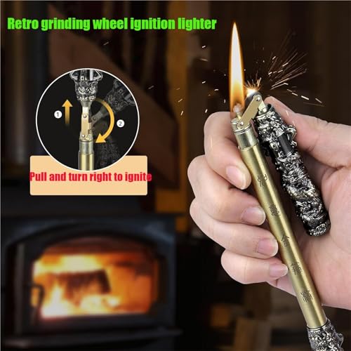 Encendedor de queroseno recargable y portátil para camping y velas 3