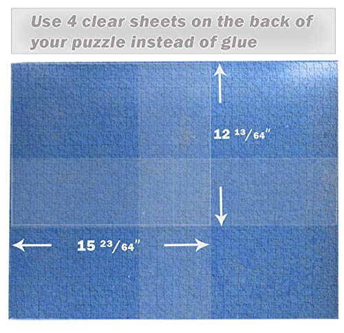 image for PUZZLE EZ Extra Large Clear Puzzle Glue Sheets Puzzle Saver Peel and S