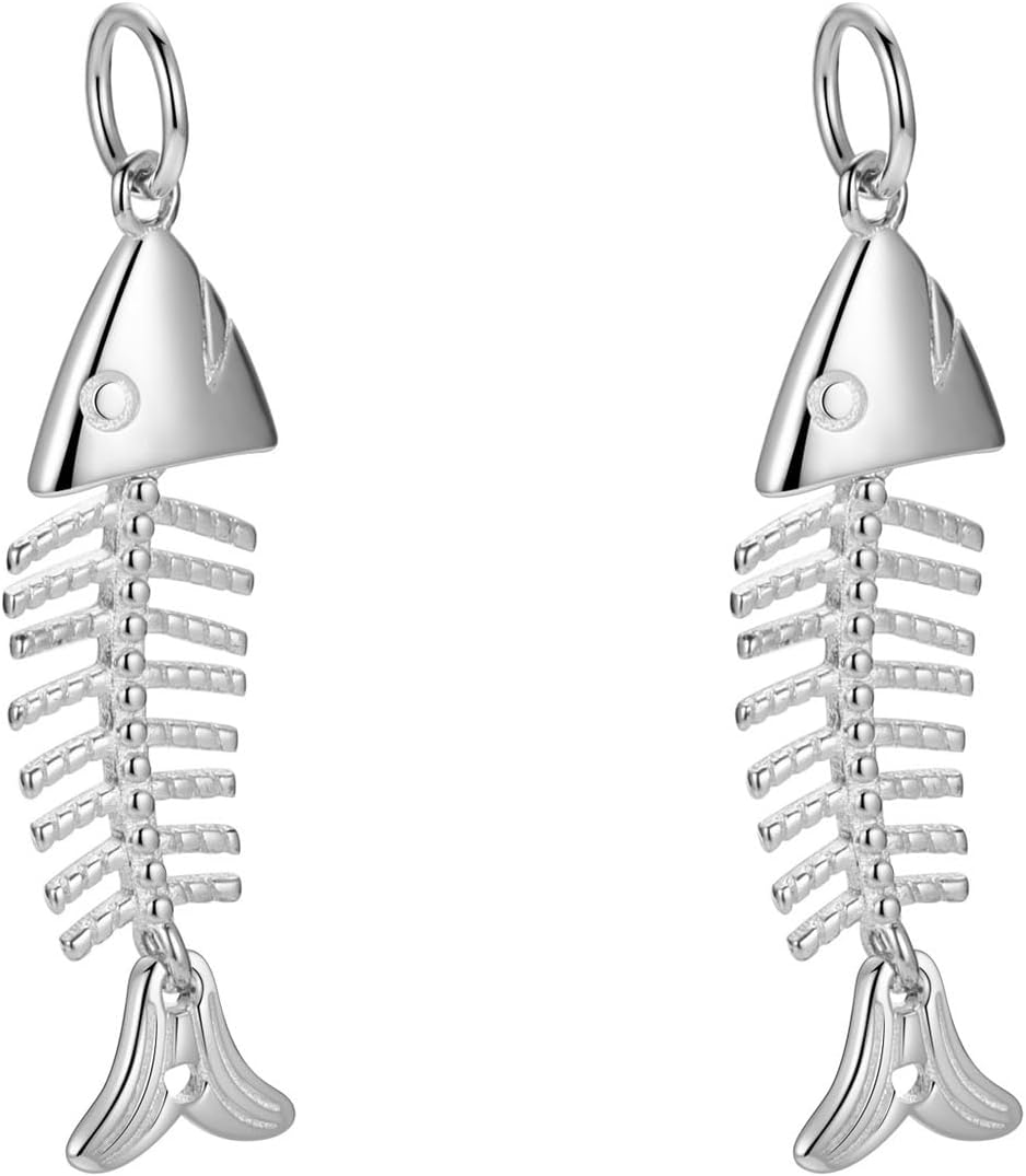 2Pcs 925 Sterling Silver Mini Charms Pendant Craft Supplies for DIY Bracelets Necklace Earrings Keychains Jewelry Making