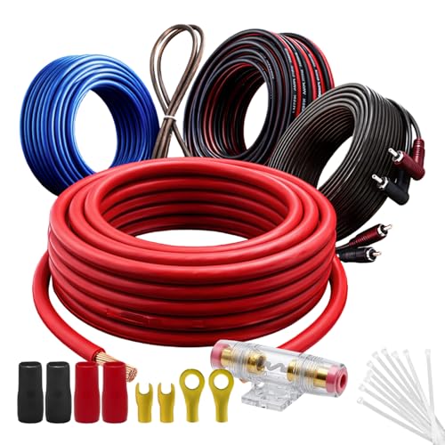 Image of FABTEC 4 AWG Premium Car Amplifier Copper Wiring Kit for 5000W High Power Class D Mono Car Amplifier