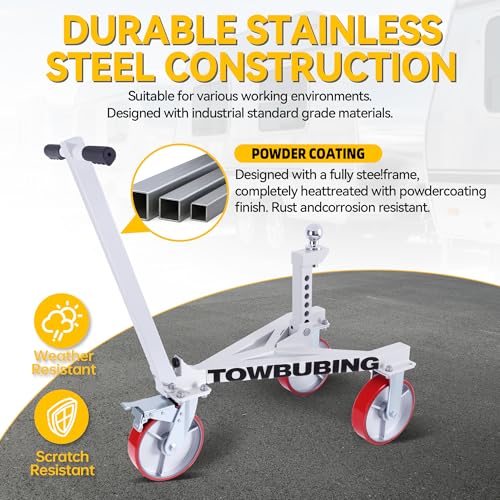 Trailer Mover Dolly 3,500 lb Tongue Weight Capacity for RV Boat Motorcycle Jetski 1-7/8 in Ball by TOWBUBING - Image 6
