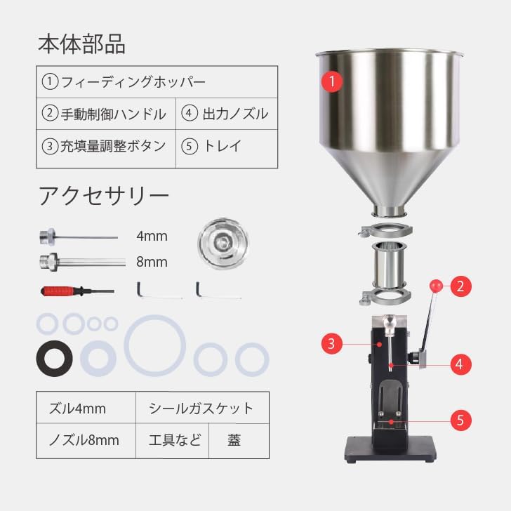 手動液体充填機 5-60ml ペースト充填機 定量小型充填機 卓上型 ステンレス 液体・粘体両用 押し式充填機 液体充 【アクチュエータジェネレータアクチュエータ】