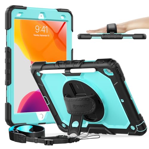 Protection iPad 8 / 7 génération antichoc avec support rotatif 360° et sangle