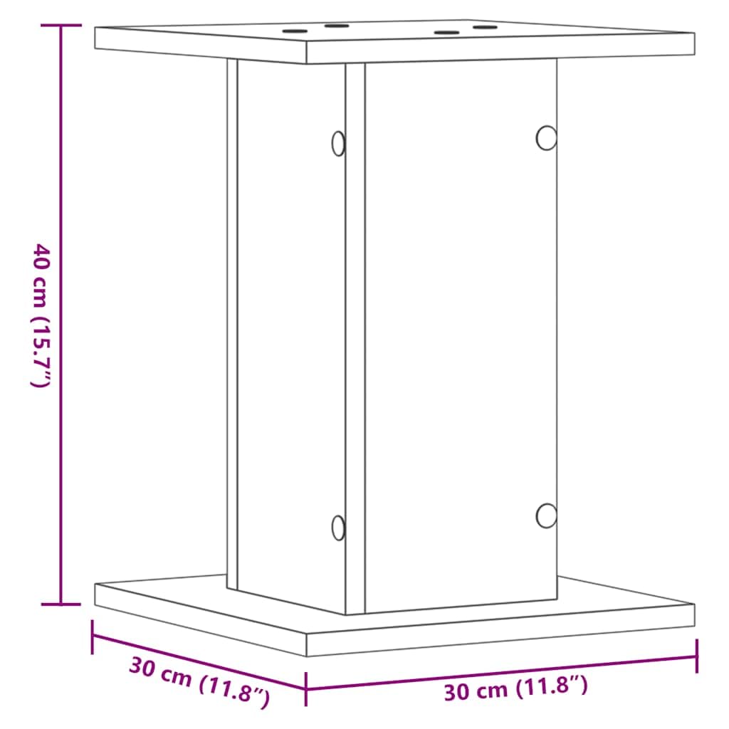 Supporti Altoparlanti 2 pz Bianchi 30x30x40cm Legno Multistrato,Dispositivi elettronici,o,Accessori o,Accessori per Altoparlante,Supporti per Altoparlanti,9.5 kg -852645