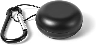 Ear Plug Carrying Cases, Portable Storage Box with Travel Keychain, Earbud Organizer Earplug Case Small Storage Case for Travel (Black)