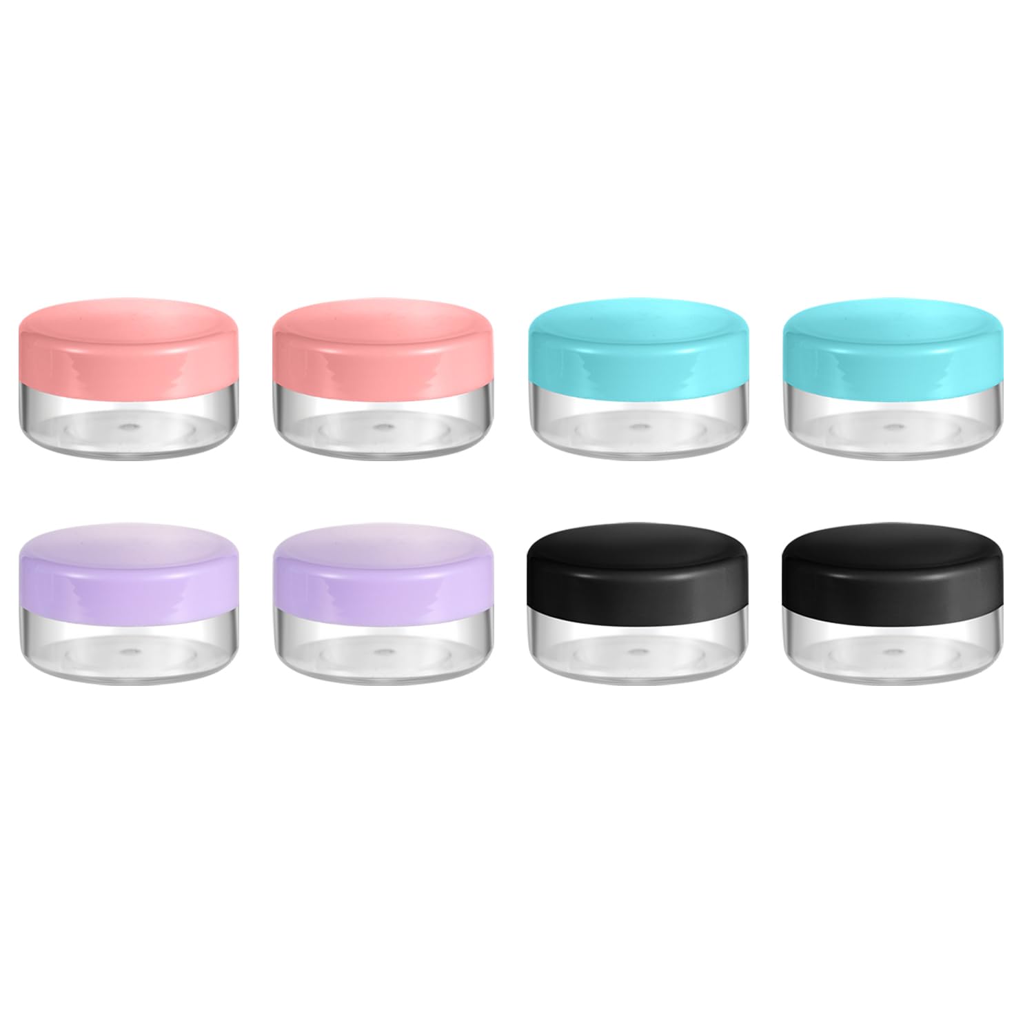 8 Pcs Travel Cream Pots and Sample Containers (10g) for Lip Scrub, Body Butters, Slime Lotions, and Ointments - Cosmetic Jars