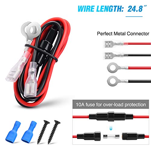 Nilight 2 Pack Car Cigarette Lighter Socket Dc 12V Waterproof Power Outlet Adapter Replacement With Terminals Wires And Screws For Marine Boat Motorcycle, Boat, Car,Truck, Rv, Atv,2 Years Warranty #TOP4