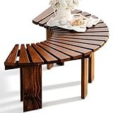 Elegante design curvo: questa versatile panca in legno funge sia da sgabello da albero circostante che da sedile semicircolare da patio, integrandosi perfettamente nel tuo spazio esterno. La sua forma unica migliora l'estetica naturale del tuo giardino fornendo allo stesso tempo una comoda area di riposo. Ideale per relax, riunioni o semplicemente godersi la bellezza della natura.