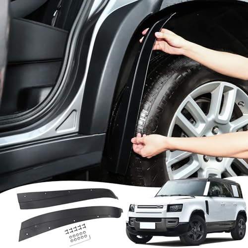Rear Wheel Mud Flaps for 2020-2025 2026 Land Rover Defender 90 110 130 Inner Liner Mud Flaps with Perforated Installation Off-Road Splash Guard Exterior Trim Modification Accessories