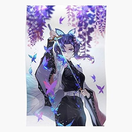 Amazon Com Zhongyanyan Kimetsu Slayer Kocho Yaiba Shinobu Pillar No Demon Gift For Home Decor Wall Art Print Poster Posters Prints