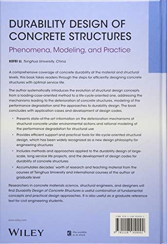 Durability Design of Concrete Structures ouvrage modélisation mathématique