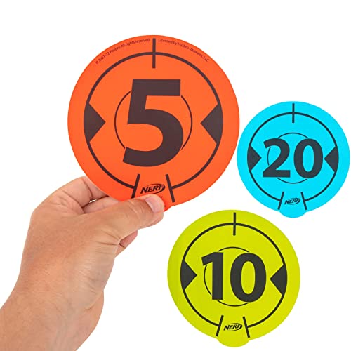Nerf Wall Mounted Six Reusable Vinyl Targets Assorted, NER0317, Multi - Image 2