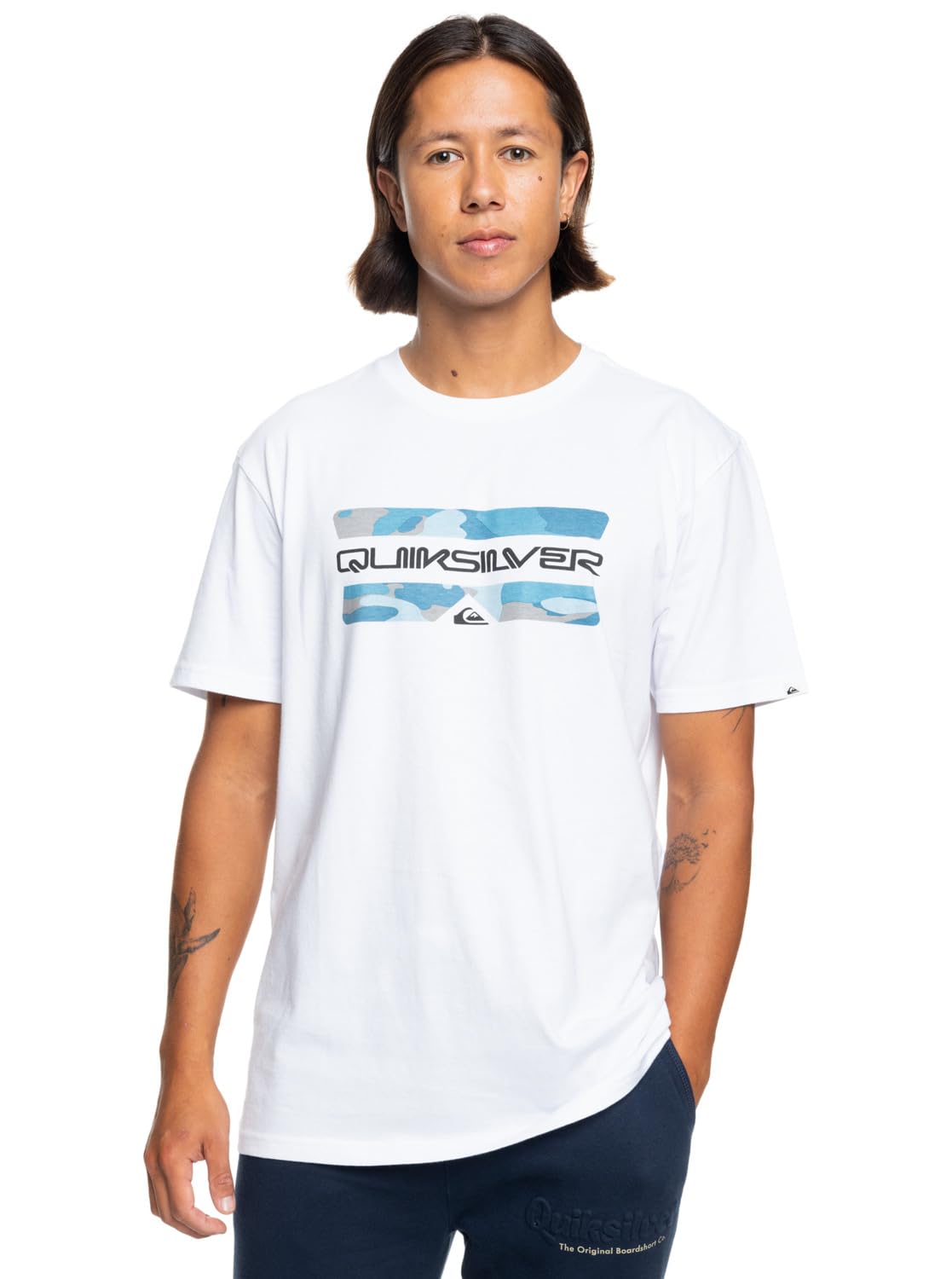 Quiksilver Short-Sleeved T-Shirt QS CAMO Logo SS Men White XS