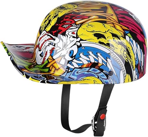 -Casco retrò semi-aperto, design berretto da baseball