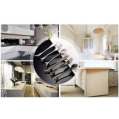 Luluxing 3Pcs Knife Fork And Spoon Shaped Tableware Appearance Dresser Drawer Handles Cabinet Knobs Bronze Kitchen Wardrobe Cupboard Decoration Pulls Handle thumb #3