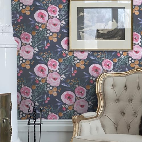 Carta da parati autoadesiva con motivo floreale e