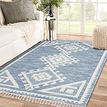 LUXE WEAVERS Ibiza Collection 8066 سجادة المنطقة الهندسية الجنوبية الغربية باللون الأزرق 5x7