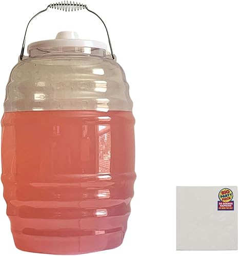 Aguas Frescas Vitrolero - Contenedor de agua de plástico Aguas Frescas Vitrolero de 5 galones - Dispensador de bebidas grande ideal para agua fresca