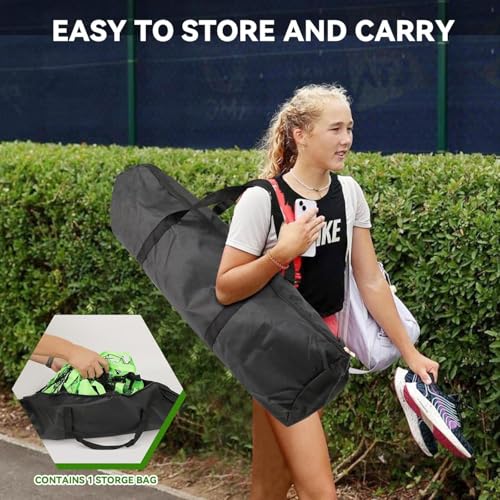 Gaga Ball Pit for Kids, Portable Gagaball Court 15ft Equipped with Carry Bag, 2 Gaga Balls, Wind Ropes and Ground Spikes for Sport Games and Indoor & Outdoor Activities by GYMMALL - Image 7