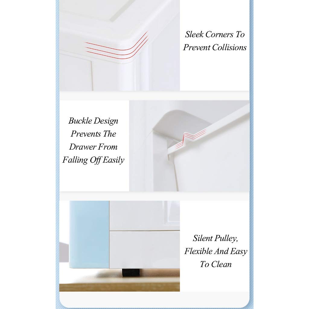 Schubladen-Organizer aus Kunststoff, 60 cm breit, für Badezimmer/Küche/Wohnzimmer/Schlafzimmer, staubdicht, feuchtigkeitsbeständig, 3 Schichten