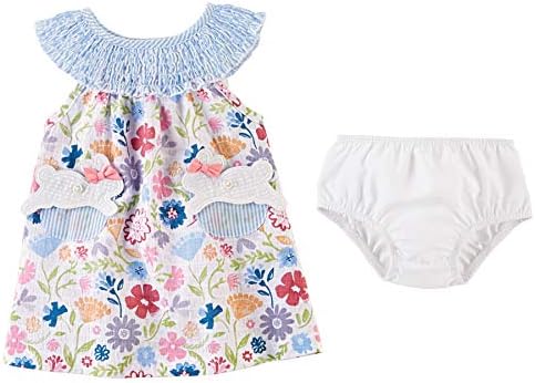 Mud Pie Baby Girls' Smocked Easter Dress, Multi, 3-6 Months