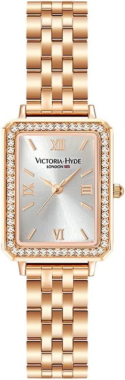 VICTORIA HYDE Women Watches Green Mother of Pearl Dial Ladies Wristwatches Genuine Leather Strap Classic Rectangular Case