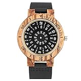 Montre en bois à mouvement à quartz japonais à haute fiabilité: faible entretien, batterie longue durée pendant 36 mois et remplacement facile