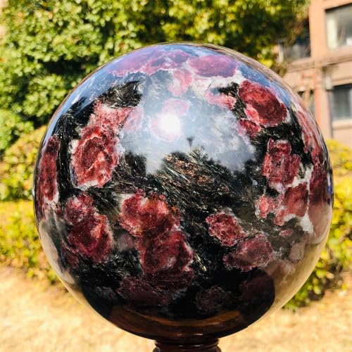 Esfera de cuarzo con turmalina natural de 300-400 g que purifica tus espacios 5