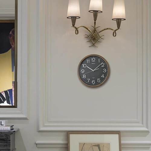 Seiko Shigato Wall Clock, Black #TOP5