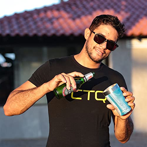 COPO TÉRMICO DE CERVEJA ARELL COM ISOLAMENTO VÁCUO TULIP 500ML BLUE FANTASY