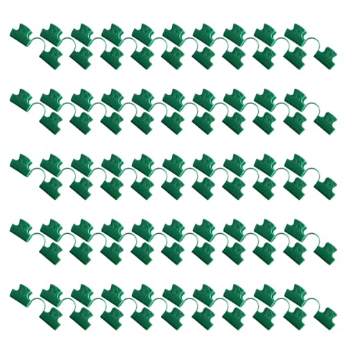 THINCAN 50 pinzas de invernadero antideslizantes para película de plantas, clips de aro de jardín, repuesto para asegurar la película sombra neto plantas túneles multiusos clips de jardín para tela de