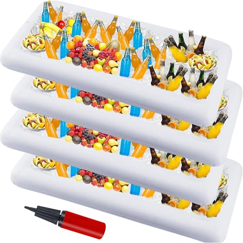 Zcaukya 4 Packs Inflatable Serving Bar, Ice Serving...