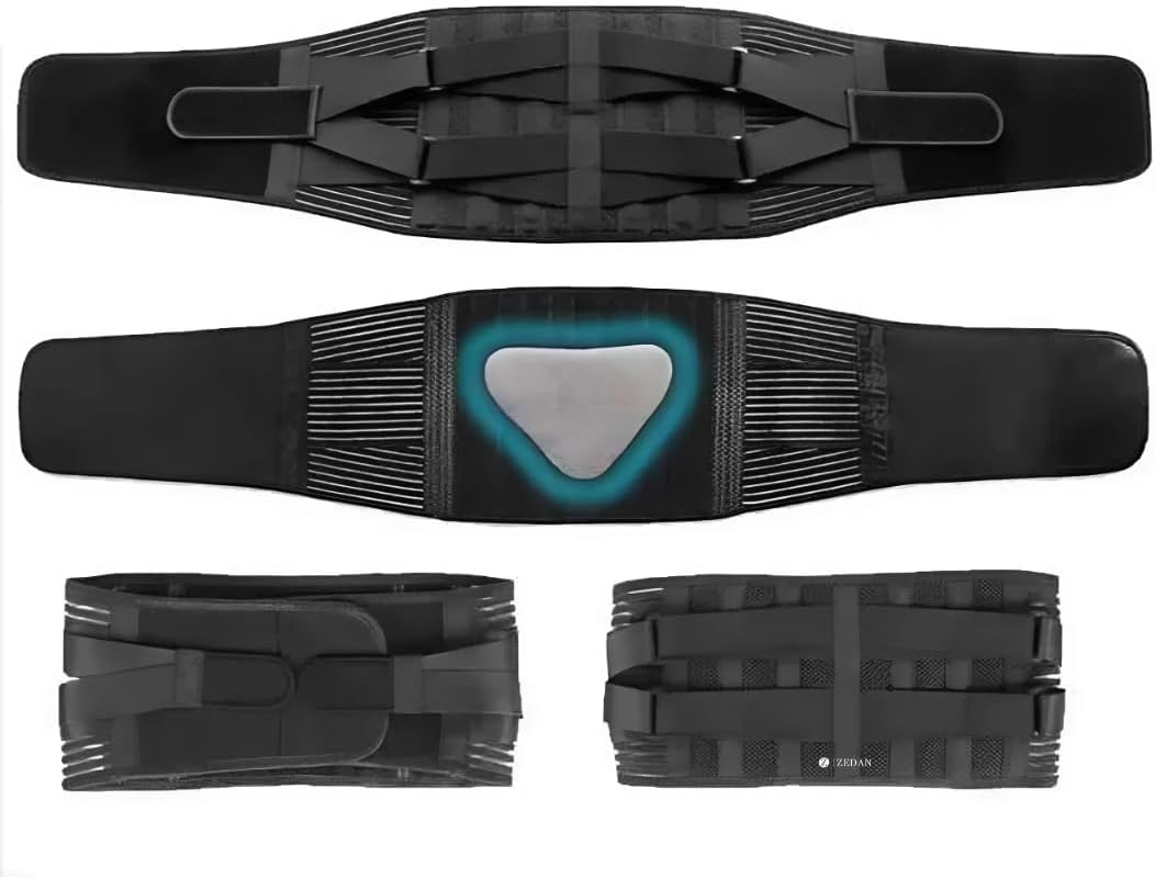 ZEDAN Lumbo Sacral Belt, Black + Red, 1 Unit Universal Size